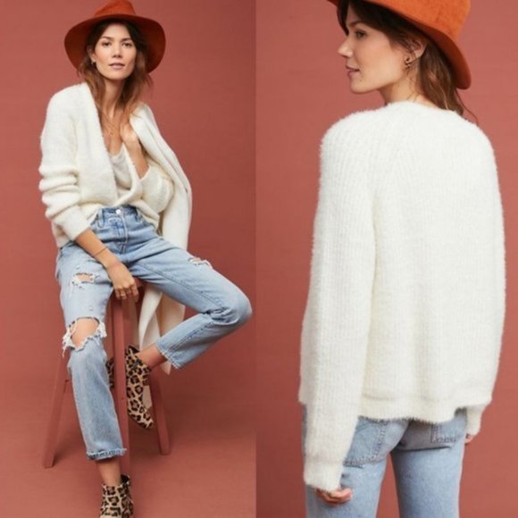 Anthropologie Sweaters - ANTHROPOLOGIE Sleeping On Snow Northbound Cardigan Cream Size M